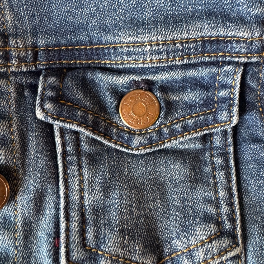 J.Crew Crewcuts Kids Denim Jean Jacket Size 6/7 Girls Classic - Picture 5 of 11